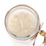 Jar Candle Aphrodite Goddess Tube Candle with Rose Quartz Crystals